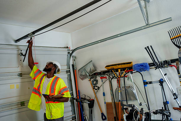 Professional Garage Door Panel Replacement technician working in Stockton, KS